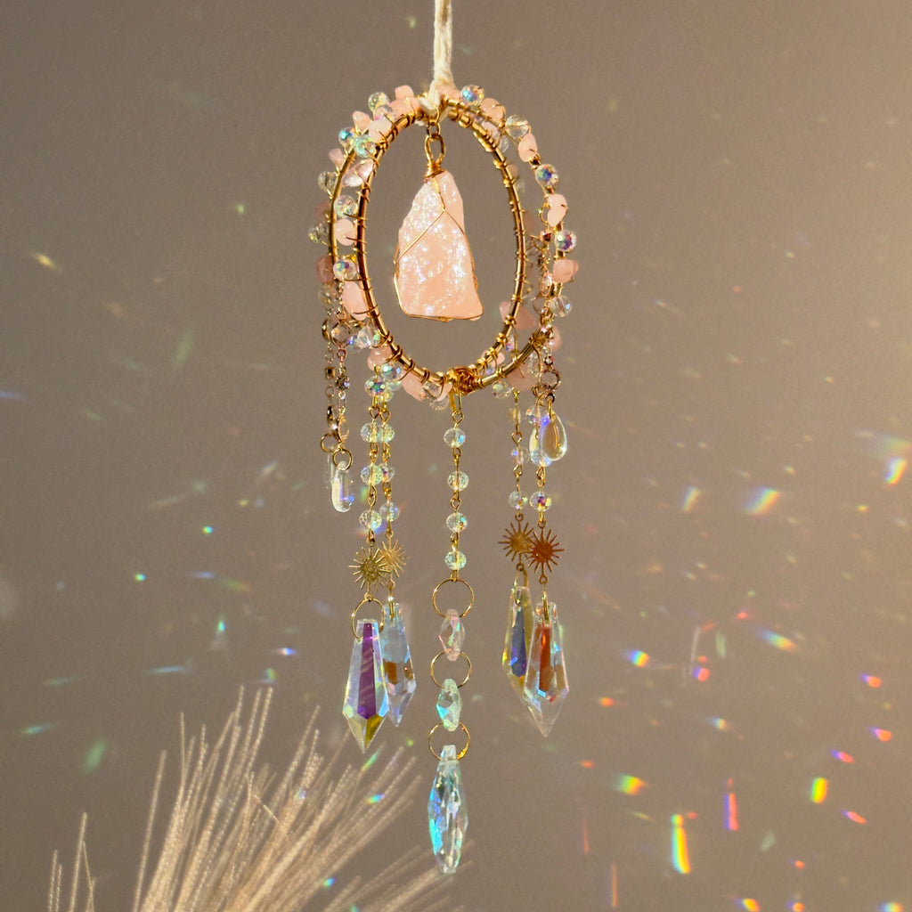 Rose Quartz Suncatcher