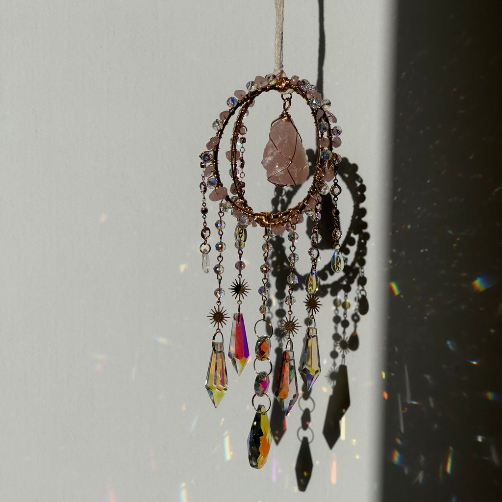 Rose Quartz Suncatcher