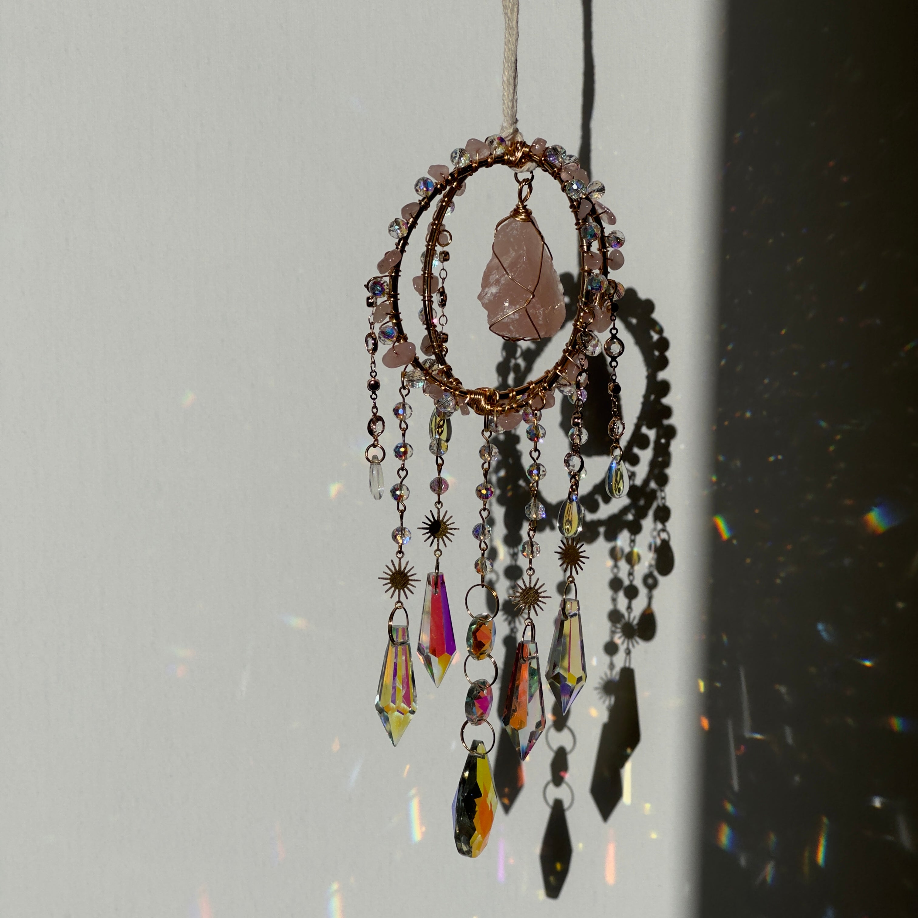 Rose Quartz Suncatcher
