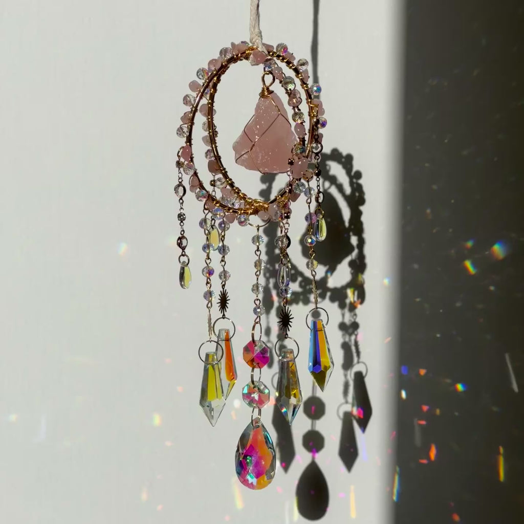 Rose Quartz Suncatcher