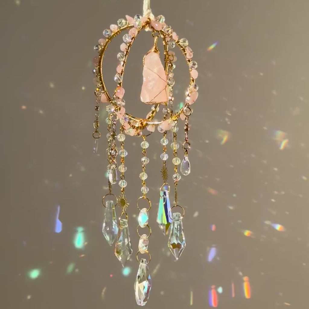 Rose Quartz Suncatcher